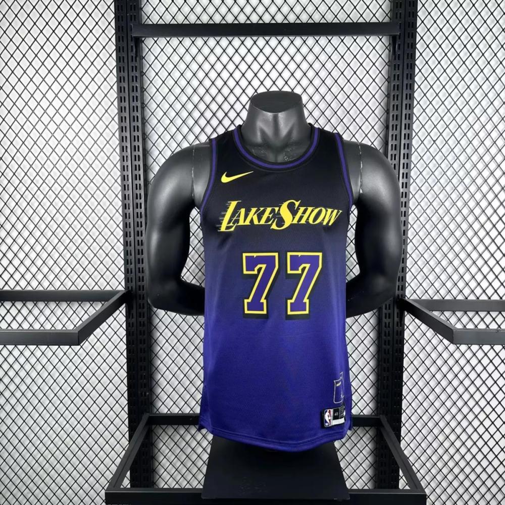 NBA Los Angeles Lakers Dončić#77 2025 City Edition Purple Jersey S-XXL