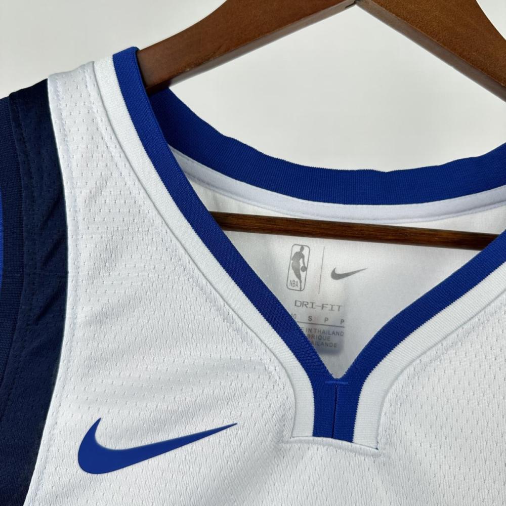 NBA Dallas Mavericks V-Neck White Jersey DAVIS#3 S-XXL