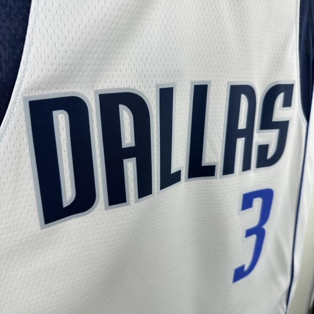 NBA Dallas Mavericks V-Neck White Jersey DAVIS#3 S-XXL