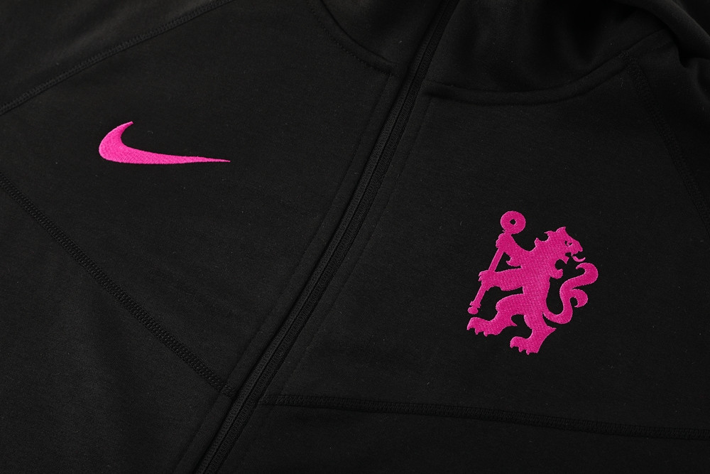 2025 Chelsea Balck Hoodie Jacket Kit Set Football Team Shirt Sports Fashion