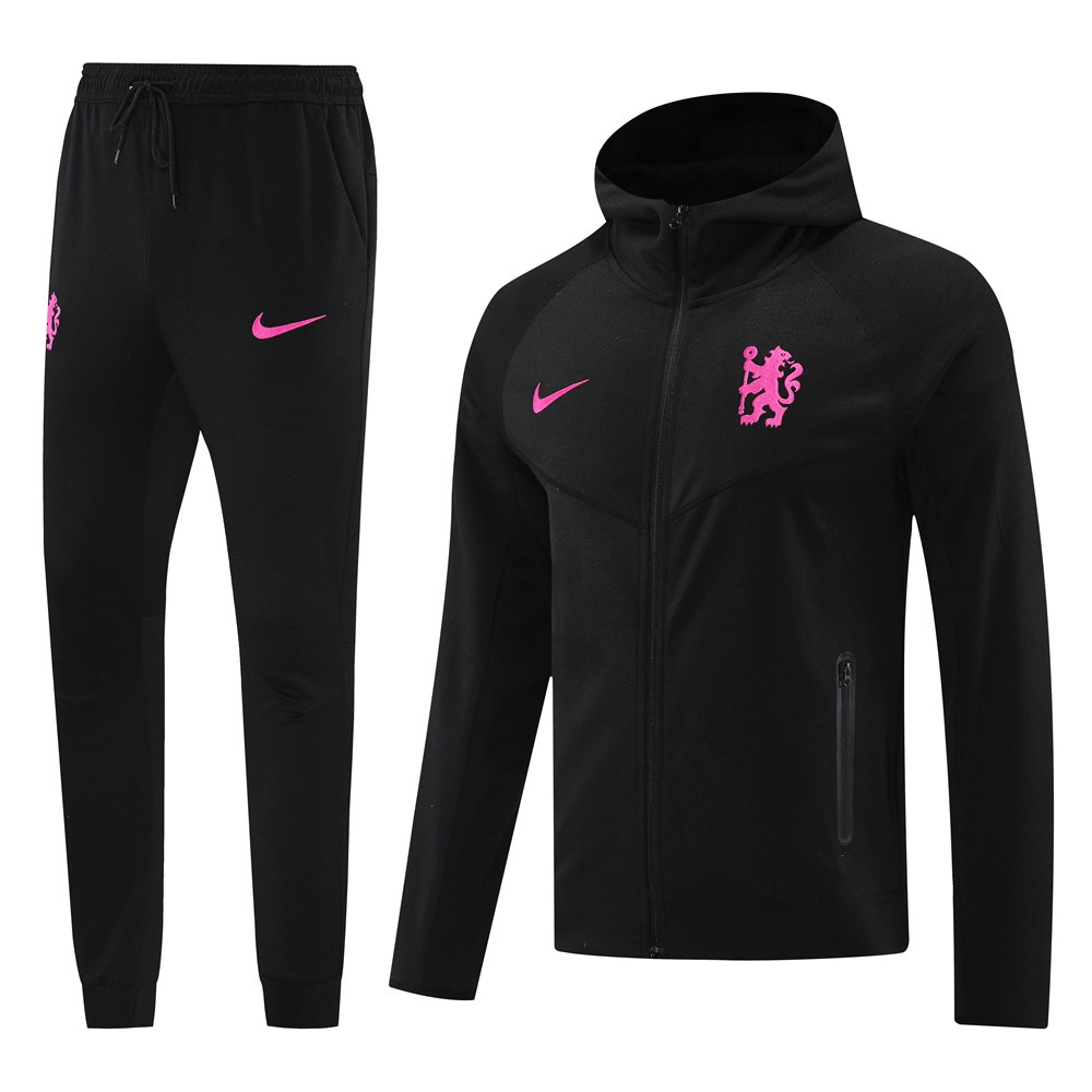 2025 Chelsea Balck Hoodie Jacket Kit Set Football Team Shirt Sports Fashion