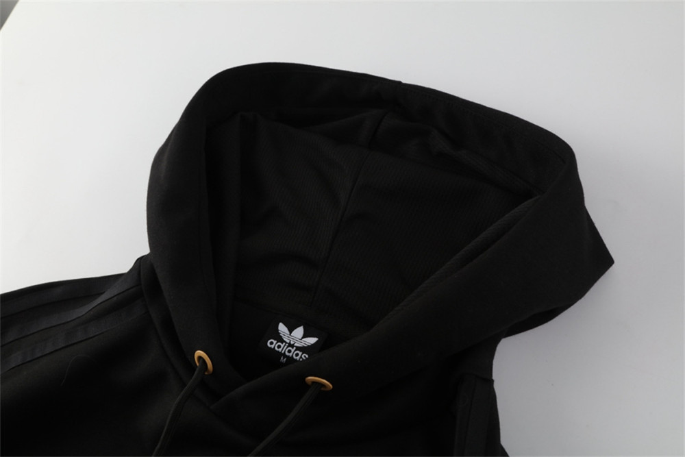 2024 Adidas Black Hoodie Jacket Kit Set Football Team Shirt Sports Fashion