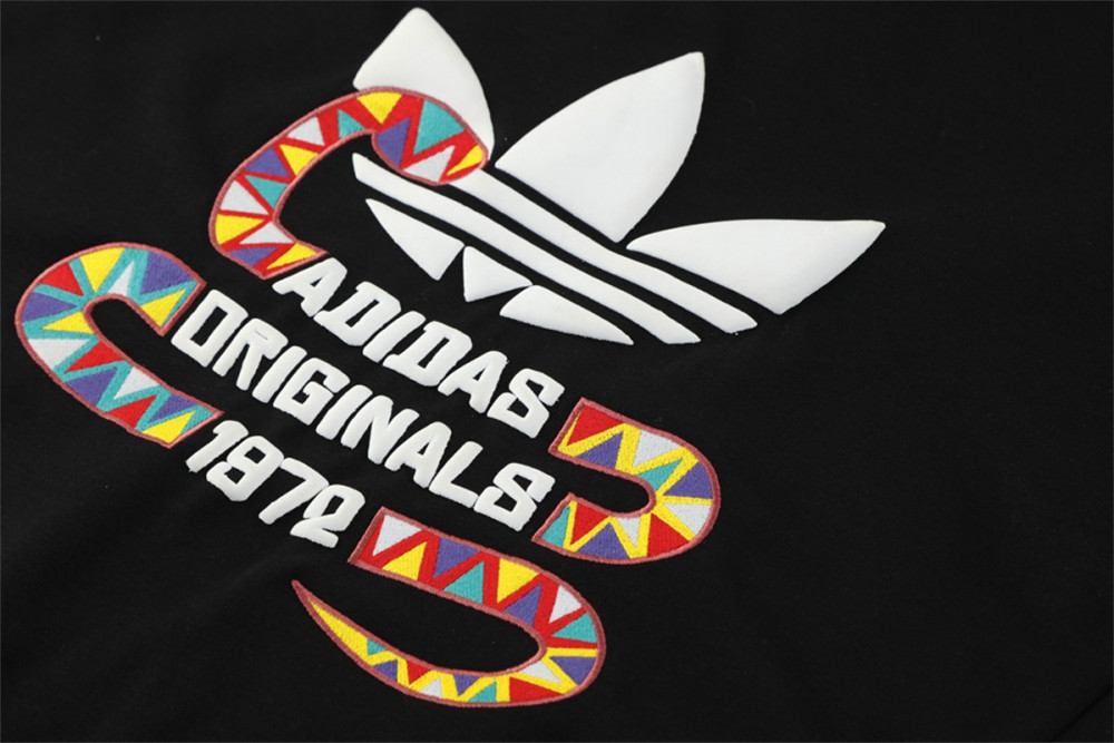 2025 Adidas Black Hoodie Jacket Kit Set Football Team Shirt Sports Fashion