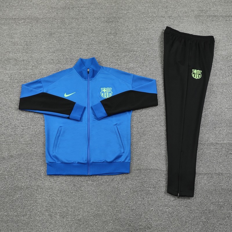 2024 Barcelona Blue Jacket Training Suit Set Football Team Shirt Sports Fashion