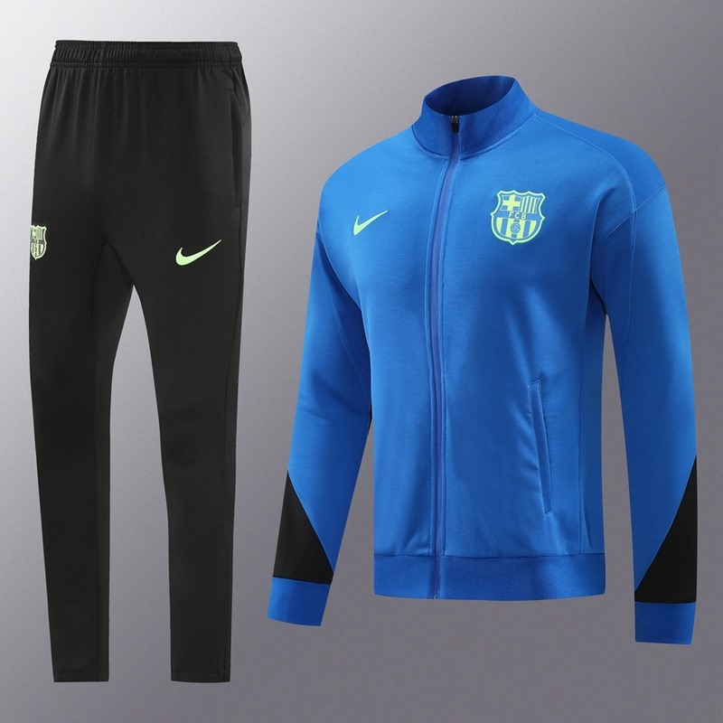 2024 Barcelona Blue Jacket Training Suit Set Football Team Shirt Sports Fashion