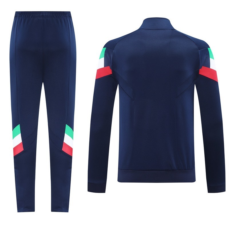 2024 Italy Royal Blue Hoodie Jacket Kit Set Football Team Shirt Sports Fashion