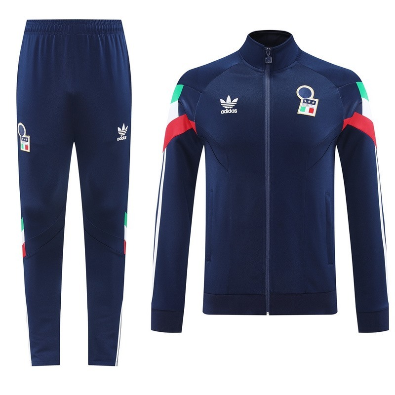 2024 Italy Royal Blue Jacket Training Suit Set Football Team Shirt Sports Fashion