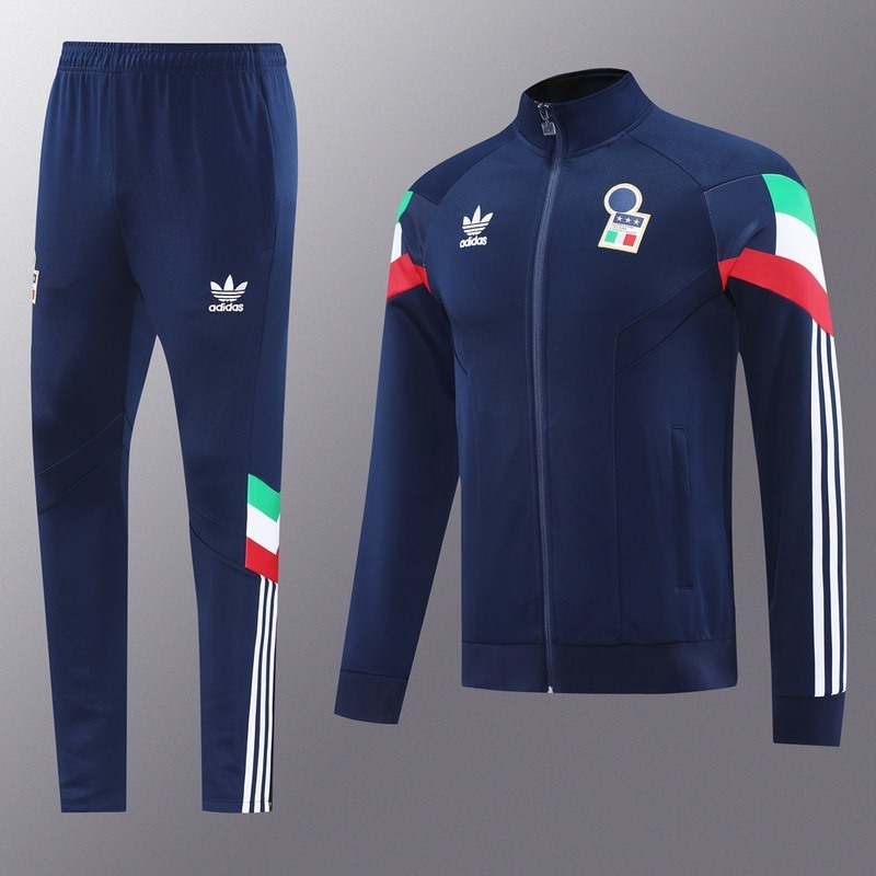 2024 Italy Royal Blue Jacket Training Suit Set Football Team Shirt Sports Fashion