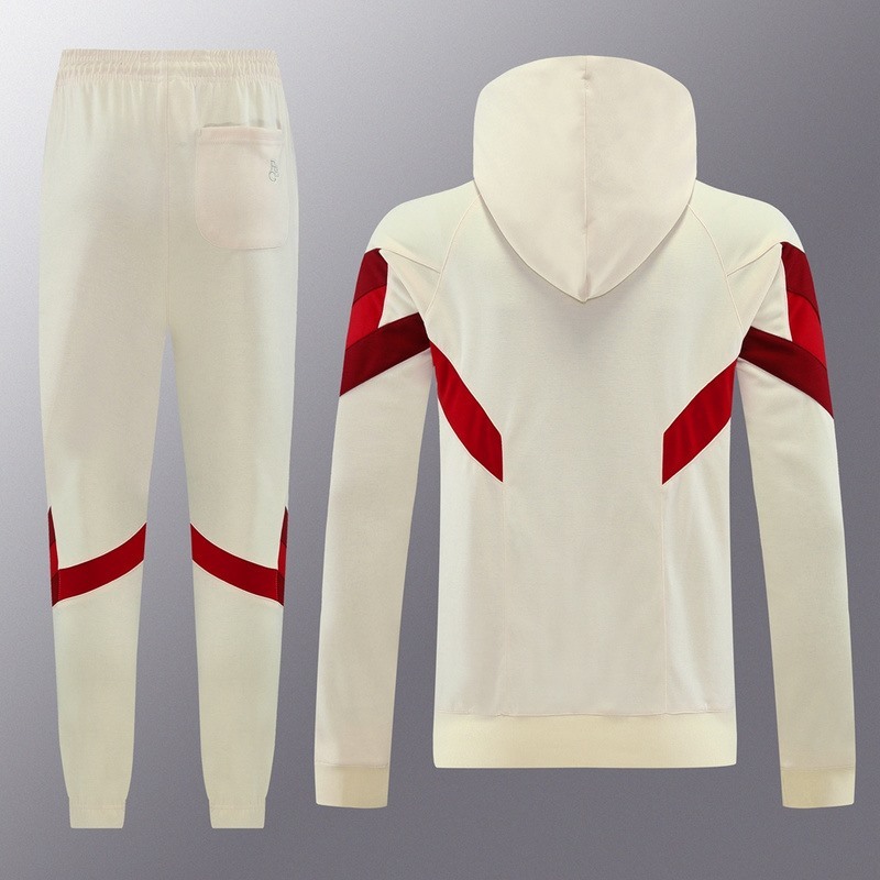 2024 Bayern Munich Beige Hoodie Jacket Kit Set Football Team Shirt Sports Fashion