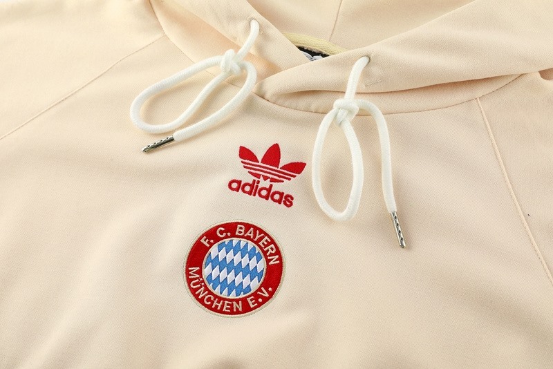 2024 Bayern Munich Beige Hoodie Jacket Kit Set Football Team Shirt Sports Fashion