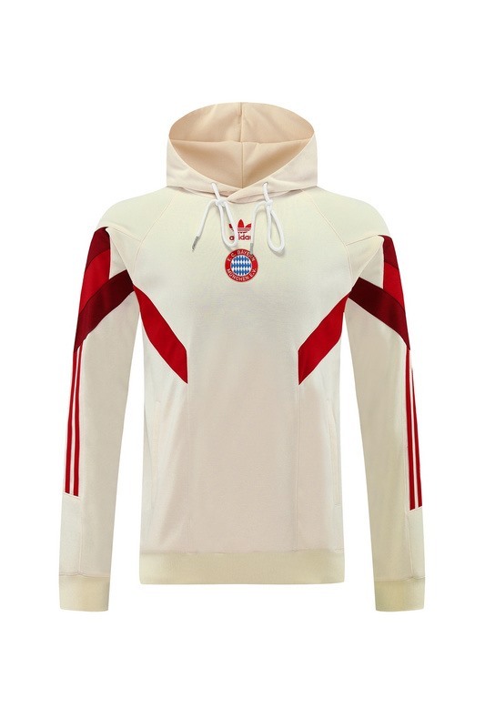 2024 Bayern Munich Beige Hoodie Jacket Kit Set Football Team Shirt Sports Fashion