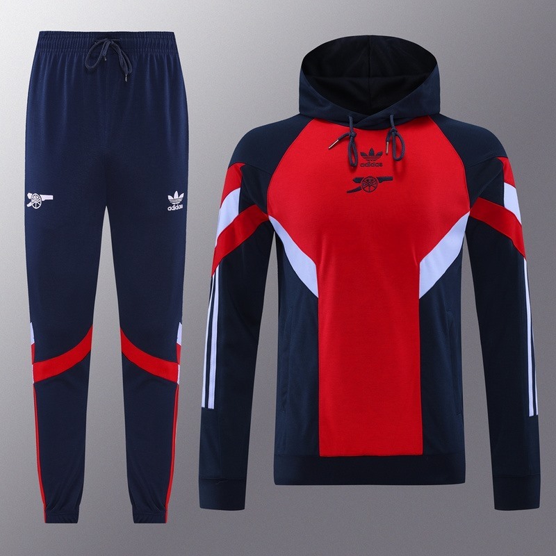 2024 Arsenal Red Hoodie Jacket Kit Set Football Team Shirt Sports Fashion