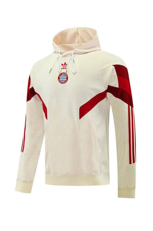 2024 Bayern Munich Beige Hoodie Jacket Kit Set Football Team Shirt Sports Fashion