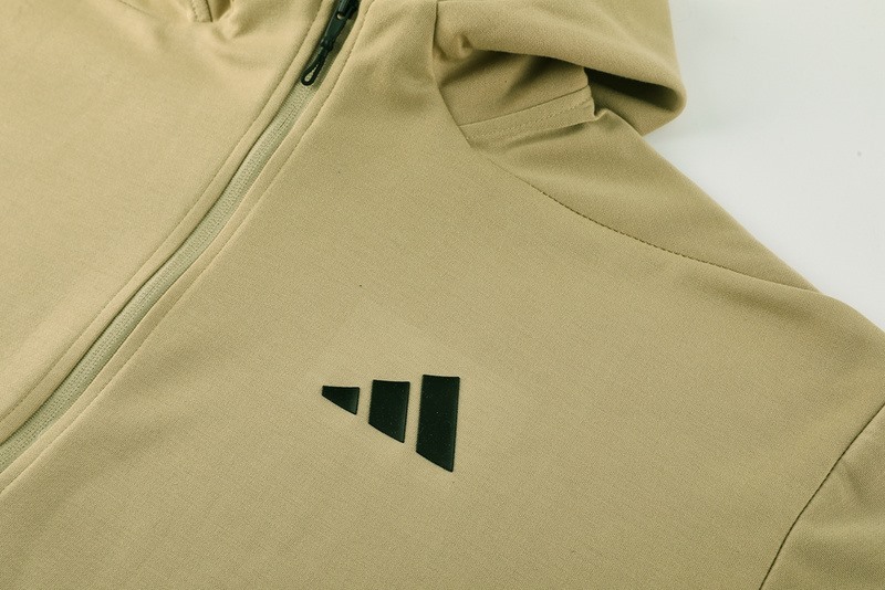 2024 Adidas Khaki Hoodie Jacket Kit Set Football Team Shirt Sports Fashion