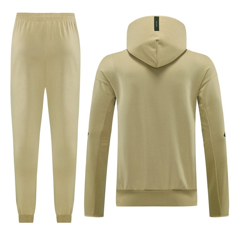 2024 Adidas Khaki Hoodie Jacket Kit Set Football Team Shirt Sports Fashion