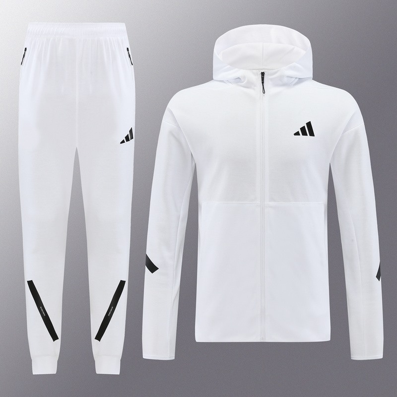 2024 Nike White Hoodie Jacket Kit Set Football Team Shirt Sports Fashion