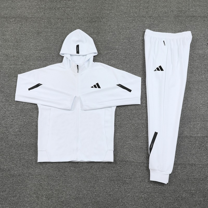 2024 Nike White Hoodie Jacket Kit Set Football Team Shirt Sports Fashion