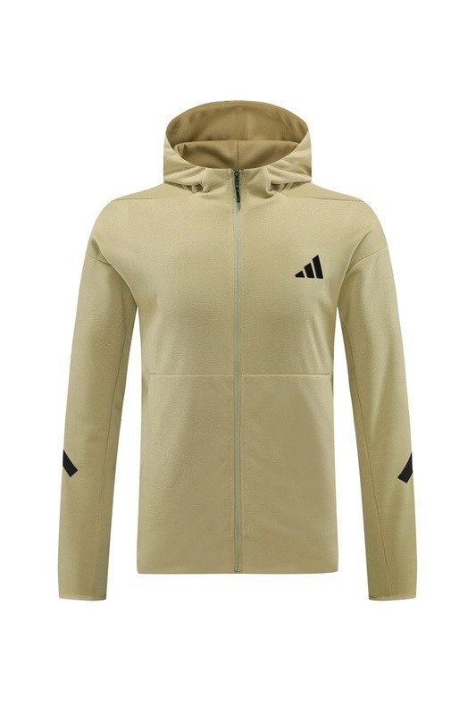 2024 Adidas Khaki Hoodie Jacket Kit Set Football Team Shirt Sports Fashion