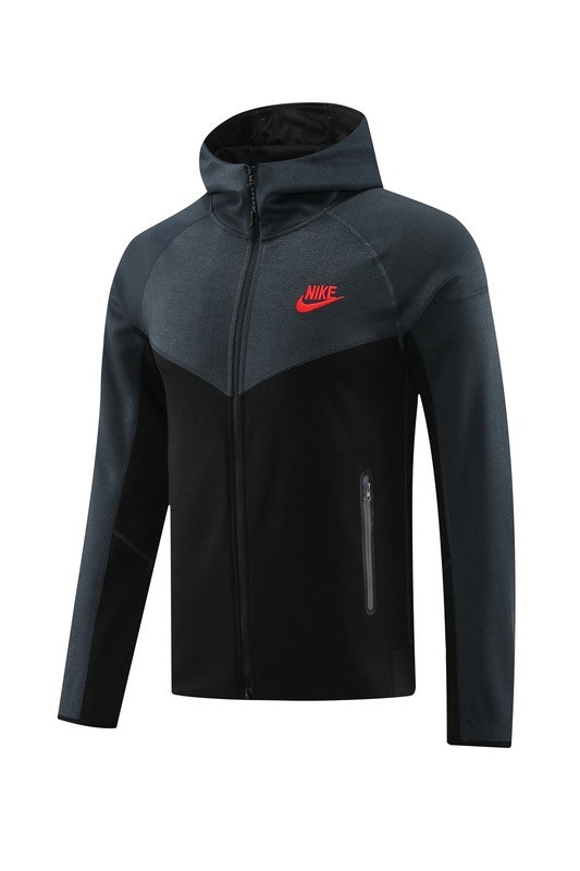 2024 Nike Black Hoodie Jacket Kit Set Football Team Shirt Sports Fashion