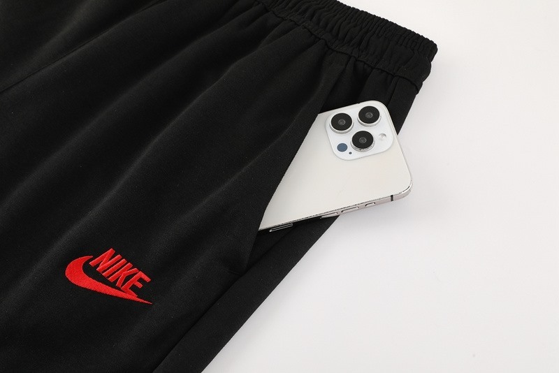2024 Nike Black Hoodie Jacket Kit Set Football Team Shirt Sports Fashion