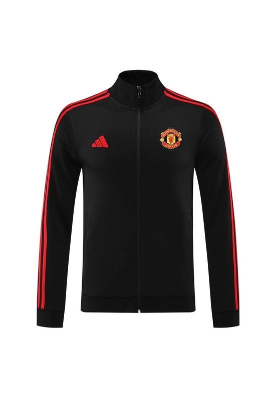2024 Manchester United Black Jacket Training Suit Set Football Team Shirt Sports Fashion