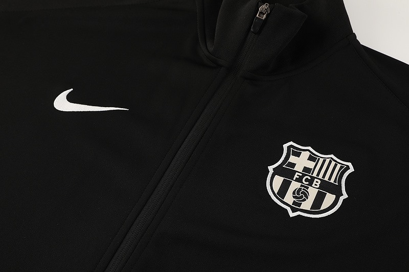2024 Barcelona Black Jacket Training Suit Set Football Team Shirt Sports Fashion