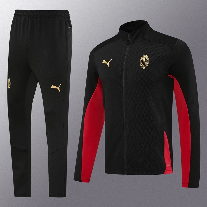 2024 Inter Milan Black Red Jacket Training Suit Set Football Team Shirt Sports Fashion