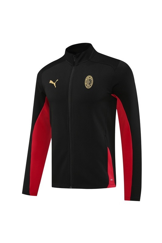 2024 AC Milan Black Red Jacket Training Suit Set Football Team Shirt Sports Fashion