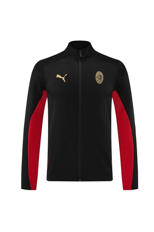 2024 AC Milan Black Red Jacket Training Suit Set Football Team Shirt Sports Fashion