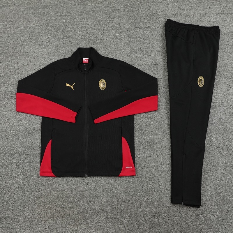 2024 Inter Milan Black Red Jacket Training Suit Set Football Team Shirt Sports Fashion
