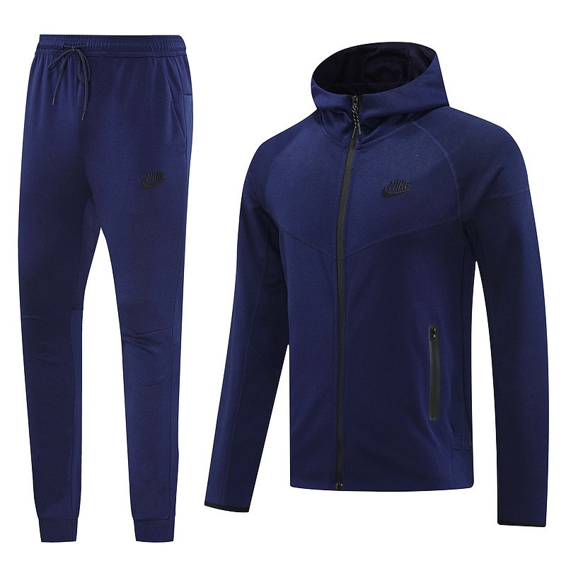 2024 Nike Royal Blue Hoodie Jacket Kit Set Football Team Shirt Sports Fashion