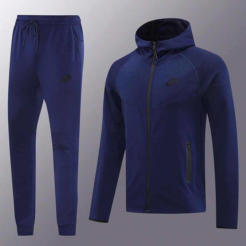 2024 Nike Royal Blue Hoodie Jacket Kit Set Football Team Shirt Sports Fashion