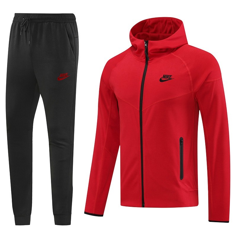 2024 Nike Red Hoodie Jacket Kit Set Football Team Shirt Sports Fashion