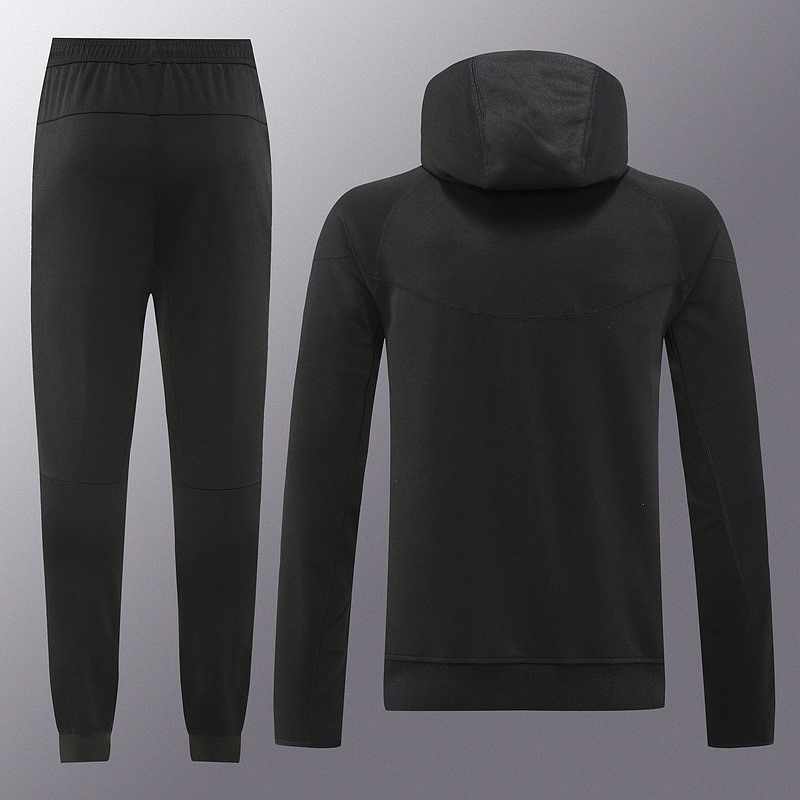 2024 Nike Black Hoodie Jacket Kit Set Football Team Shirt Sports Fashion