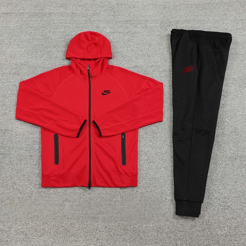 2024 Nike Red Hoodie Jacket Kit Set Football Team Shirt Sports Fashion