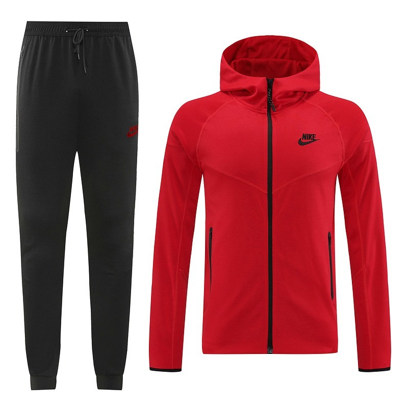 2024 Nike Red Hoodie Jacket Kit Set Football Team Shirt Sports Fashion