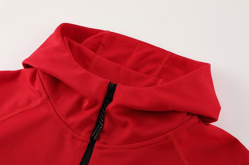 2024 Nike Red Hoodie Jacket Kit Set Football Team Shirt Sports Fashion