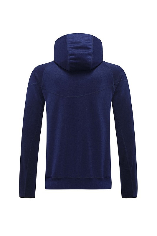 2024 Nike Royal Blue Hoodie Jacket Kit Set Football Team Shirt Sports Fashion