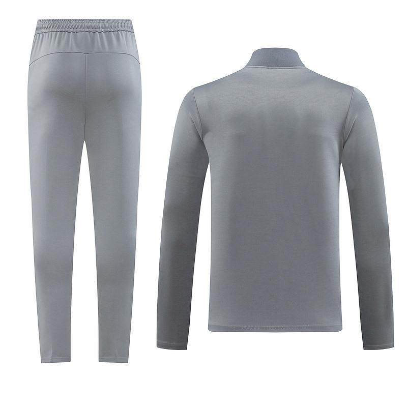 2024 Puma Grey Jacket Training Suit Set Football Team Shirt Sports Fashion