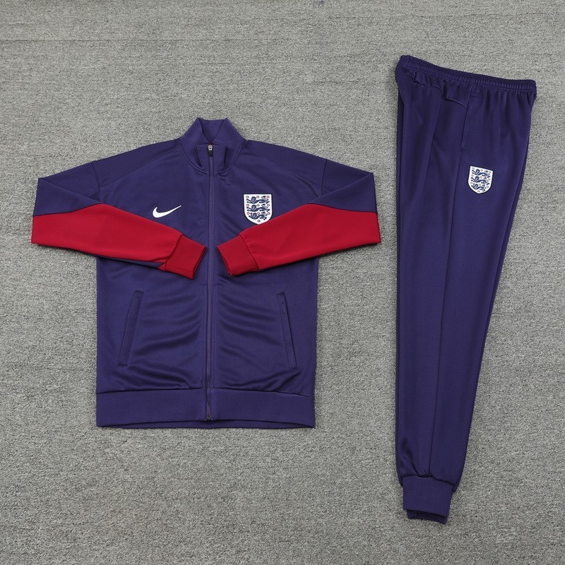 2024 England purple Jacket Training Suit Set Football Team Shirt Sports Fashion