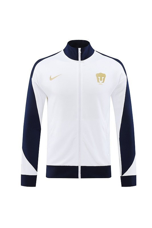 2024 Pumas UNAM White Jacket Training Suit Set Football Team Shirt Sports Fashion