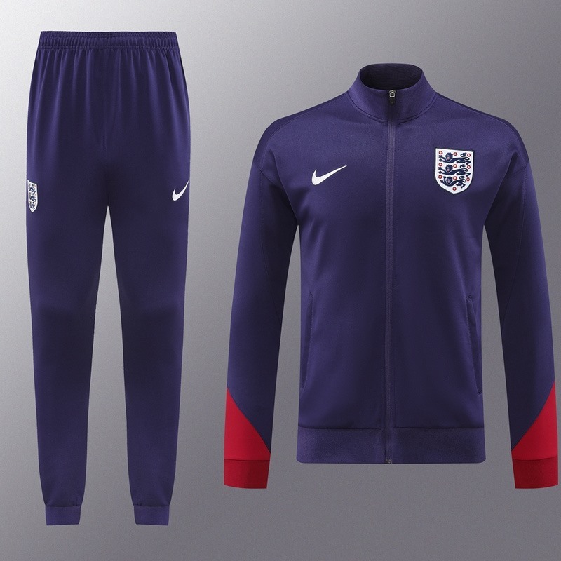 2024 England purple Jacket Training Suit Set Football Team Shirt Sports Fashion