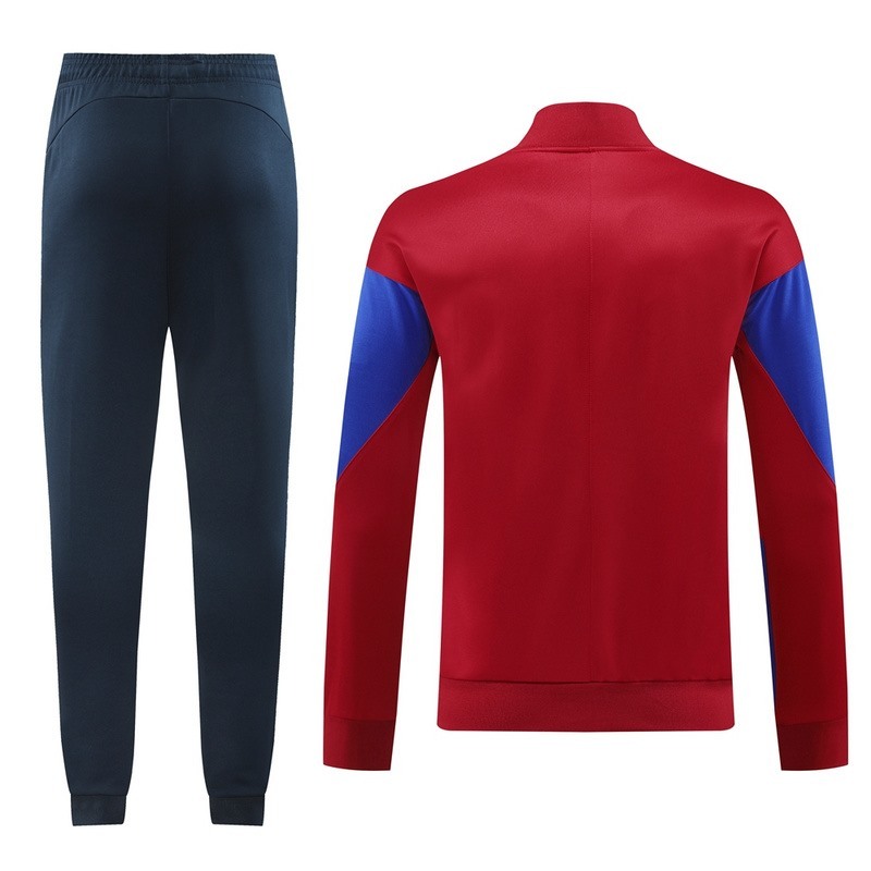 2024 Barcelona Maroon Jacket Training Suit Set Football Team Shirt Sports Fashion