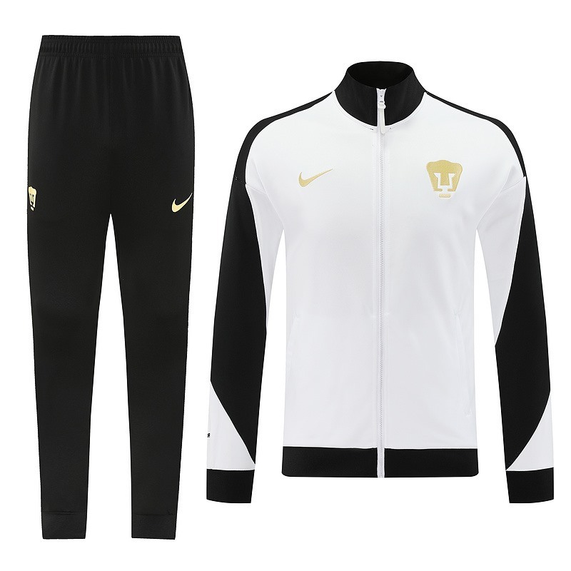2024 Pumas UNAM White Jacket Training Suit Set Football Team Shirt Sports Fashion