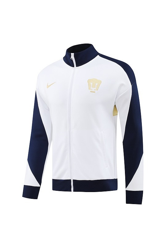 2024 Pumas UNAM White Jacket Training Suit Set Football Team Shirt Sports Fashion