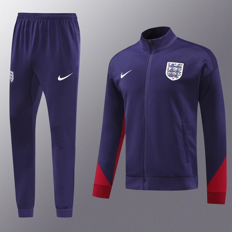 2024 England purple Jacket Training Suit Set Football Team Shirt Sports Fashion