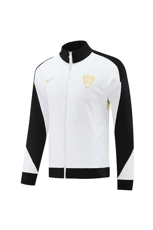 2024 Pumas UNAM White Jacket Training Suit Set Football Team Shirt Sports Fashion