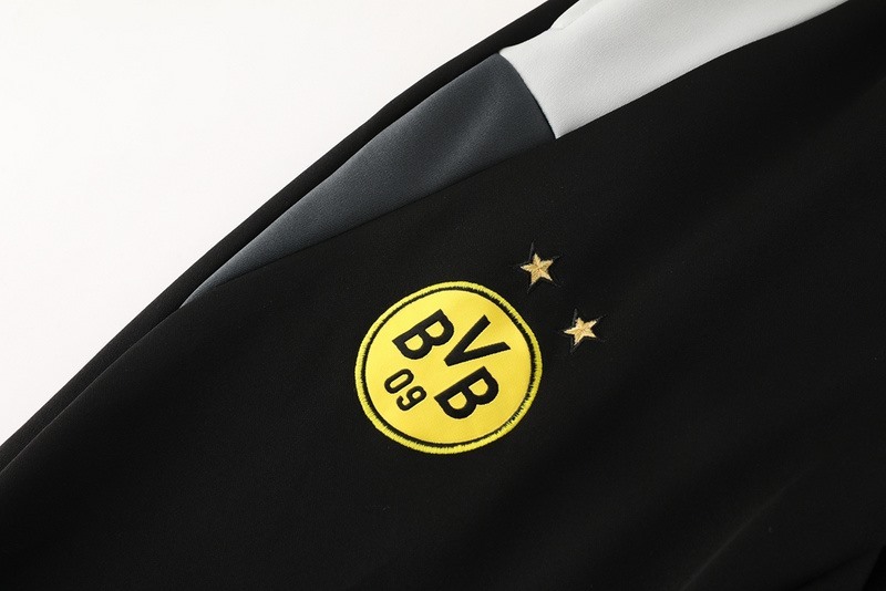2024 Dortmund black gray Jacket Training Suit Set Football Team Shirt Sports Fashion