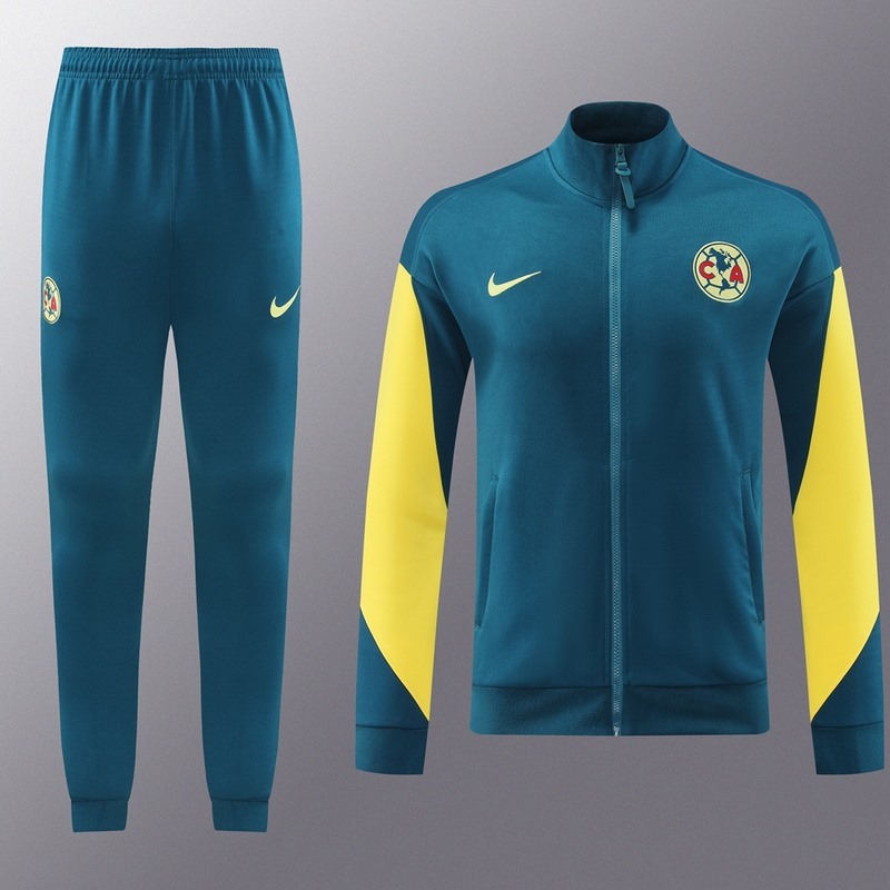2024 Club Americas light green Jacket Training Suit Set Football Team Shirt Sports Fashion