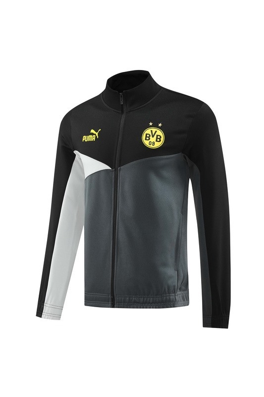 2024 Dortmund black gray Jacket Training Suit Set Football Team Shirt Sports Fashion